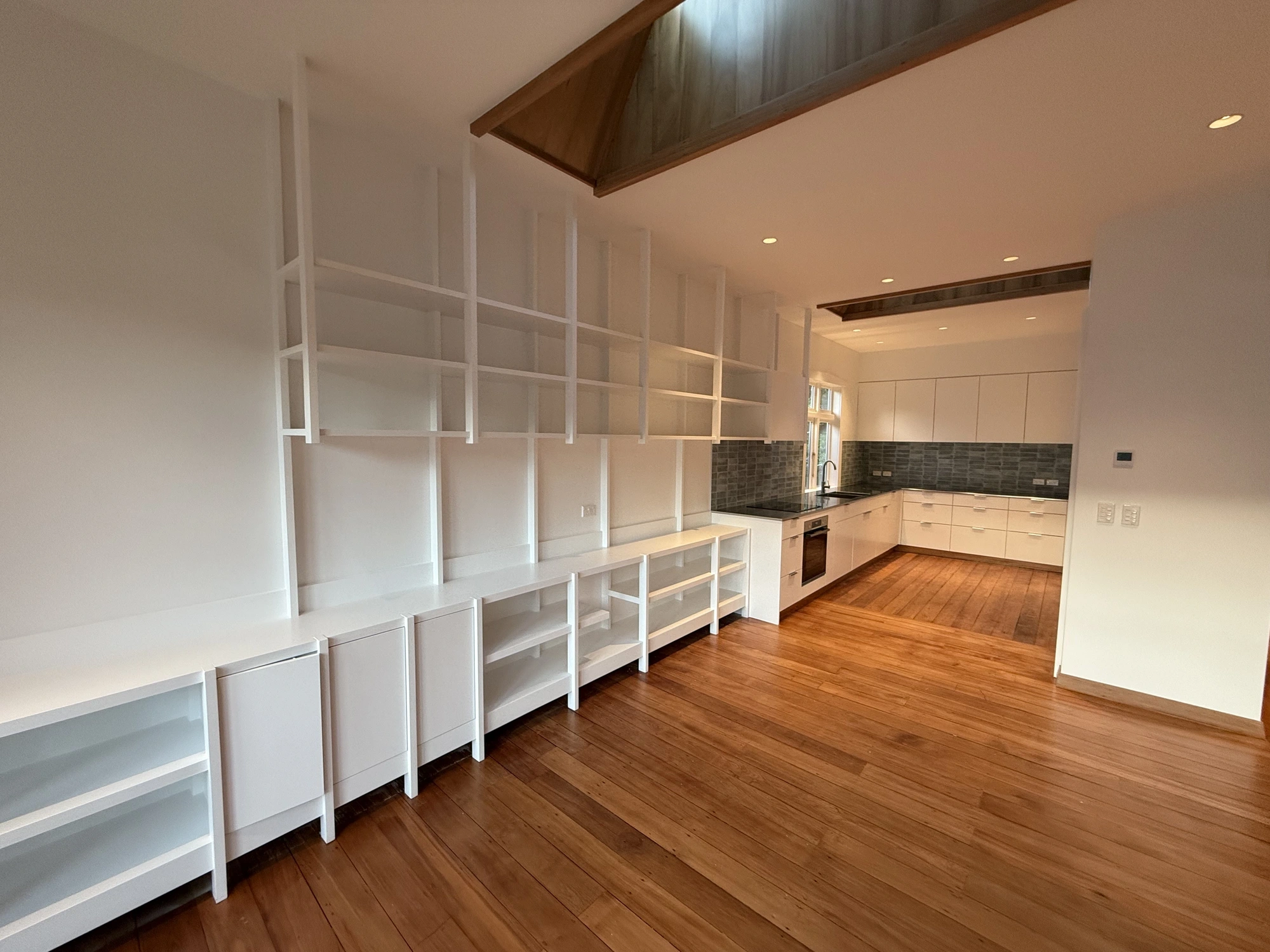 After stage clean completed finish showing upgraded interior surfaces